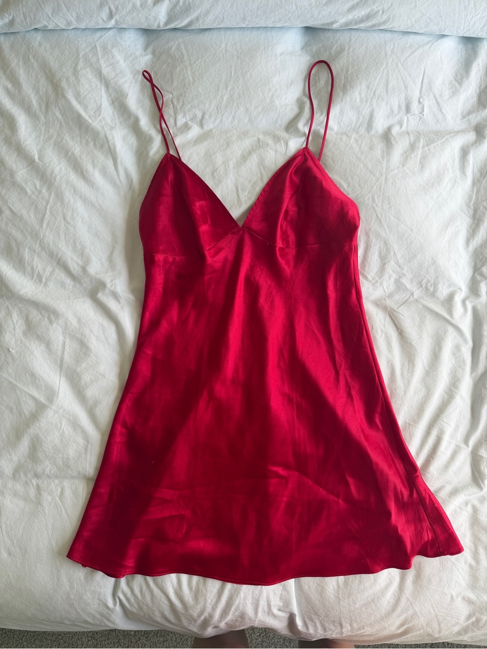 Victoria’s Secret Red Satin Slip Dress